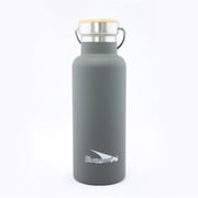 Bluewave Lifestyle PKDB50A-Grey D2 Double Wall Vacuum Stainless Steel Insulated Sports Bottle- Metal Grey - 17 oz