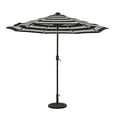 thumbnail image 1 of Island Umbrella Mirage II Fiesta 9-ft Octagon Market Umbrella with Solar LED Tube Lights - Black and Light Gray, 1 of 8