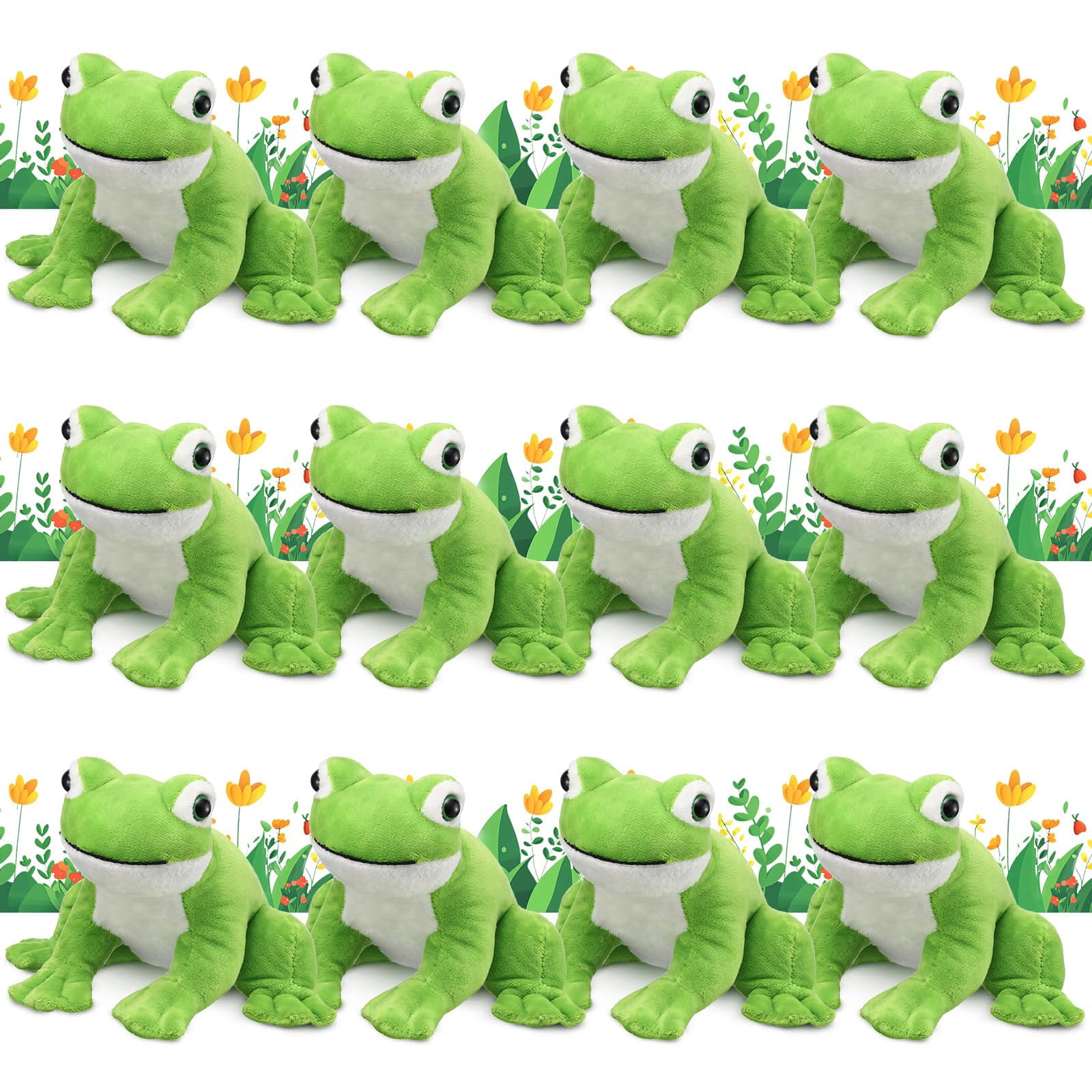 Blueweenly 12 Pcs 6 Inch Realistic Frog Plush for Kids Frog Stuffed ...