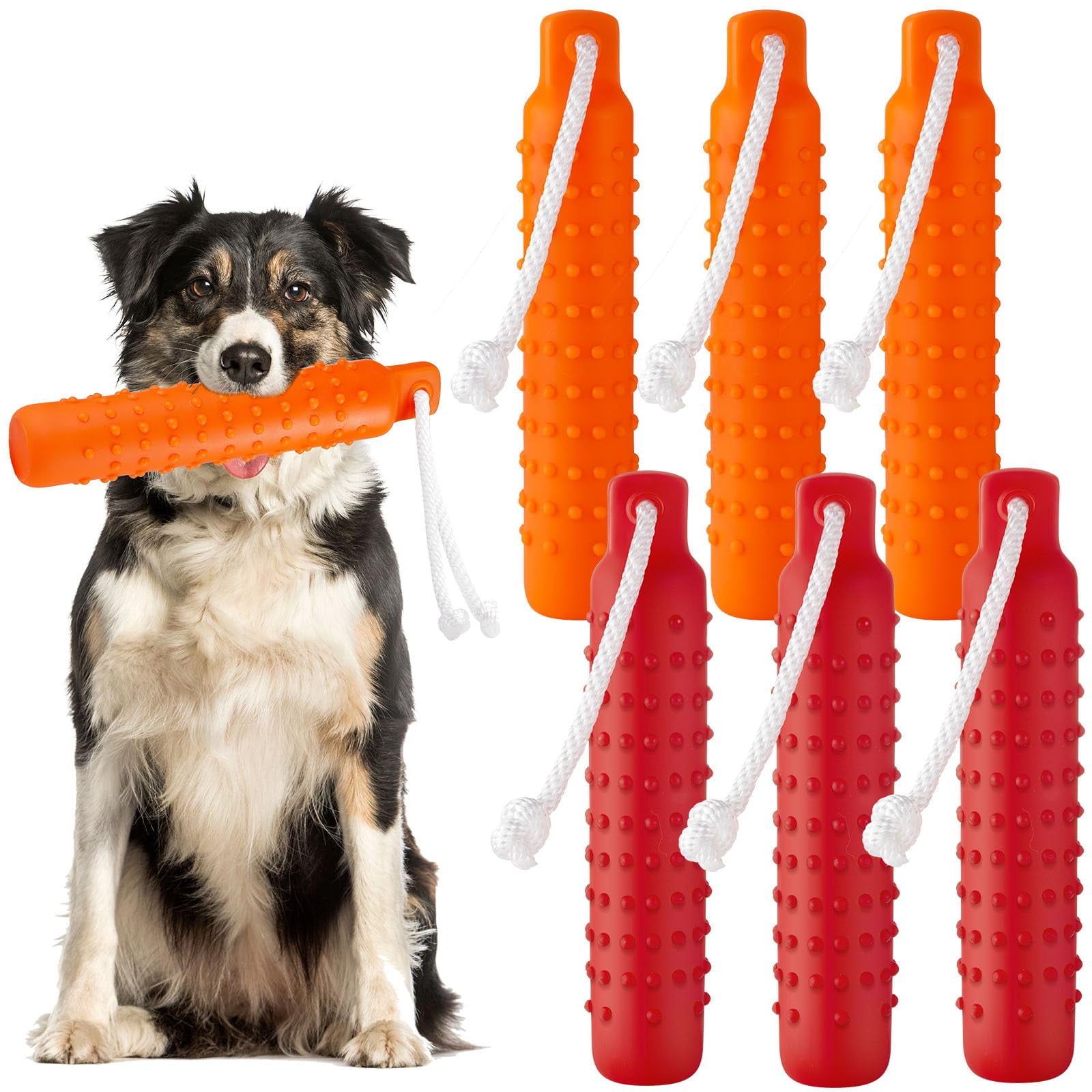 Blueweenly 4 Pcs Dog Training Bumper With Throw Rope 11 X 2 Inch Dog Retriever Training Dummy Puppy Toys Standard Size Duck Hunting Tool For Hunting Puppy(Orange - View #13
