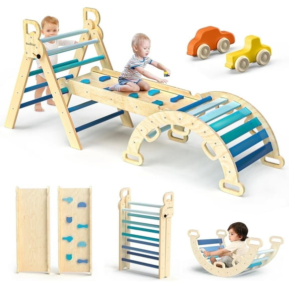 Bluewood Montessori Triangle Climbing Set Indoor Playground 3-Piece