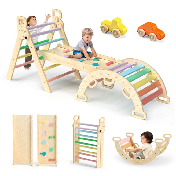 Buballino Pikler Triangle Set Indoor Playground 3-Piece