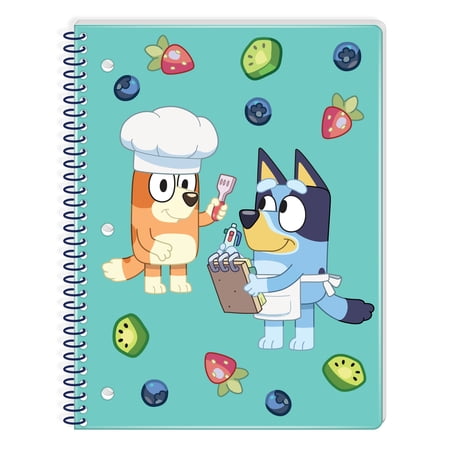 Bluey 1-Subject Spiral Notebook, Wide Ruled, 80 Sheets, for Students
