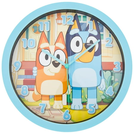 Bluey 10" Quartz Cartoon Theme Indoor Wall Clock, Easy Installation