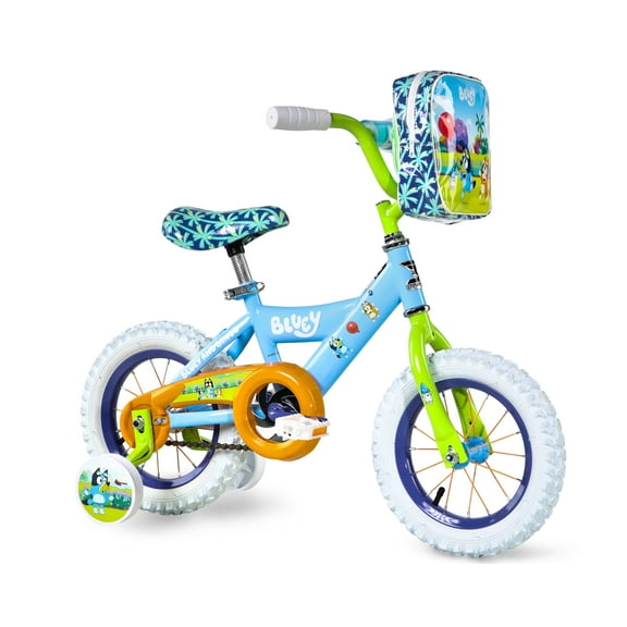 Bluey 12-inch Girls Bike with Training Wheels by Dynacraft, Coaster Brake, Steel Frame, Ages 35, 1-Count