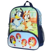 Bluey 14" Kids School Travel Backpack Bag For Toys w/ Raised Character Designs