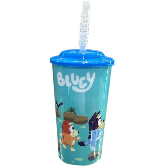 Bluey 16 oz PP Sports Tumbler w lid and straw-2 PCS