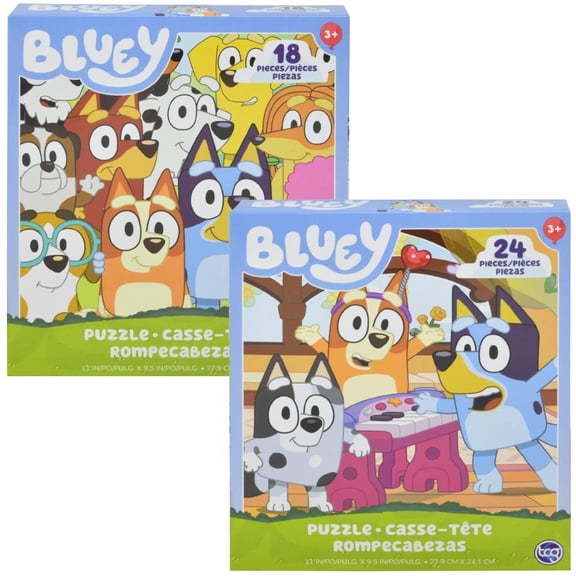 Bluey 18pc & 24pc Premier Puzzle. Combo of 2 : 1 puzzle with 18 pcs and 1 puzzle with 24 pcs