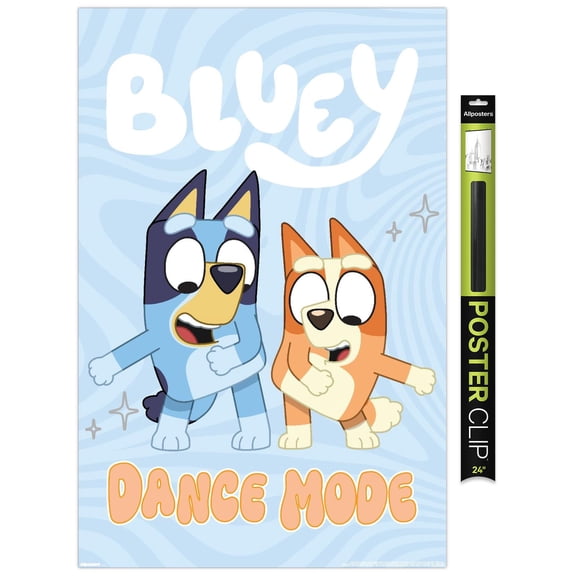 Bluey (2018) - Bluey and Bingo Dance Mode Wall Poster, 22.375" x 34"
