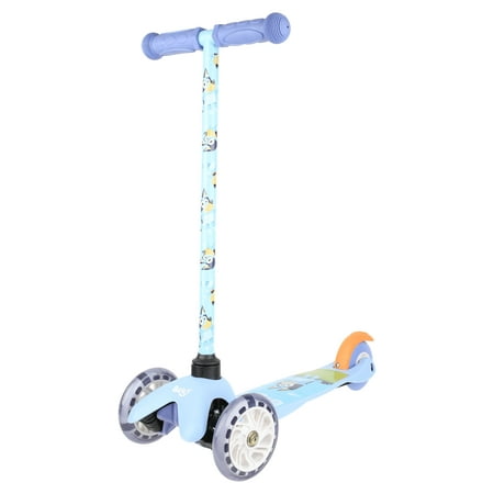 Bluey 3 Wheel Kick Scooter with Light-up Wheels, for Toddlers Ages 3+