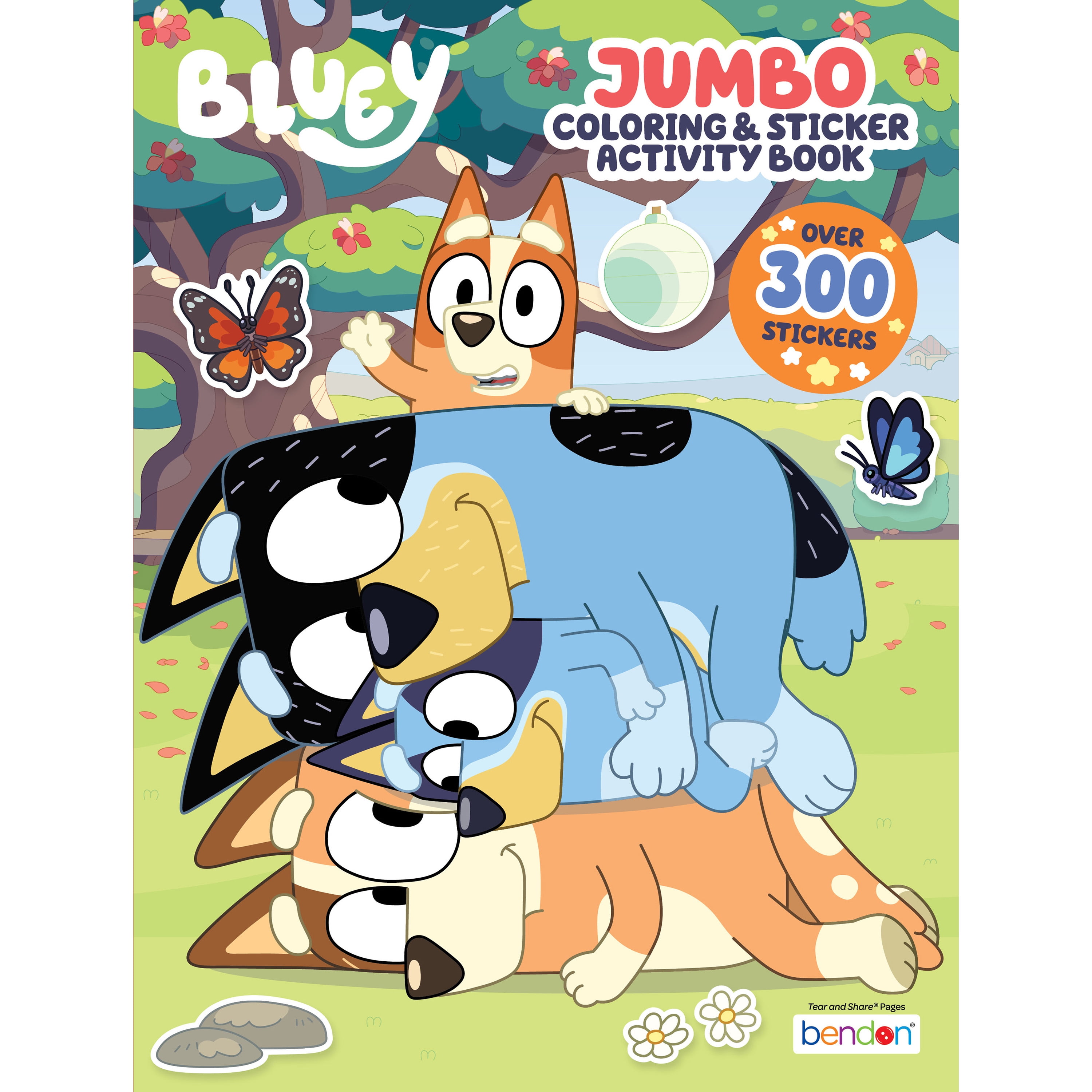 Bluey 32-Page Sticker and Activity Book, Over 200 Stickers