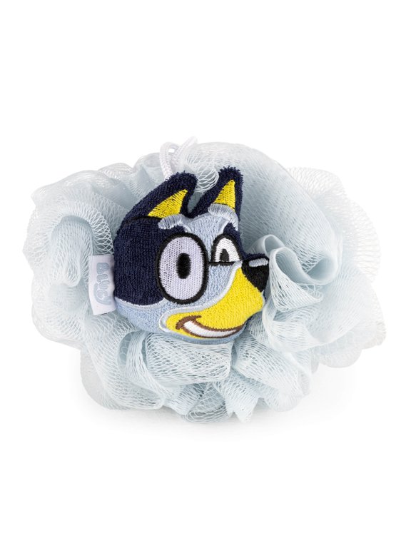 Bluey 3D Loofah, Kids, 5", Polyester, Blue, BBC Studios