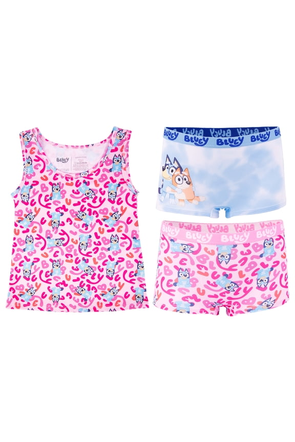 Character Toddler Girl Tank Top and Boyshorts Set, 3-Piece, Sizes 2T-4T