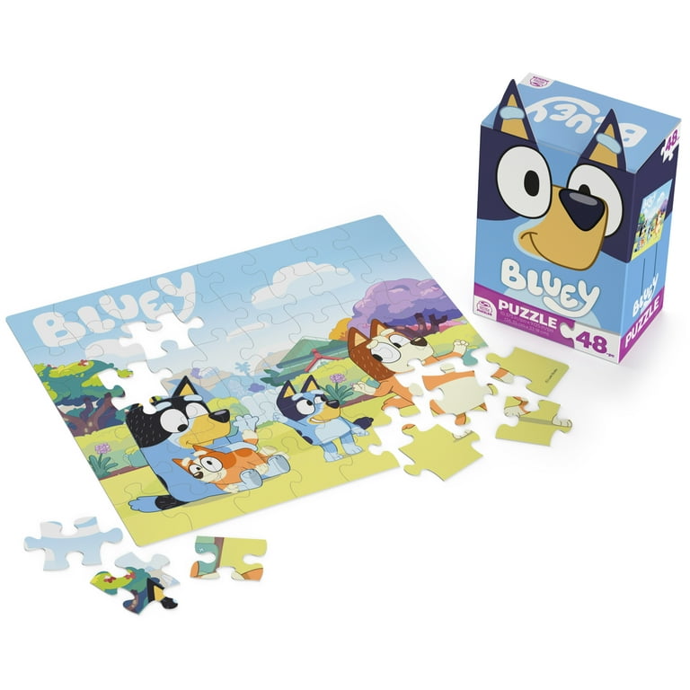 Bluey Puzzle in Tin with Handle, for Families and Kids Ages 4 and