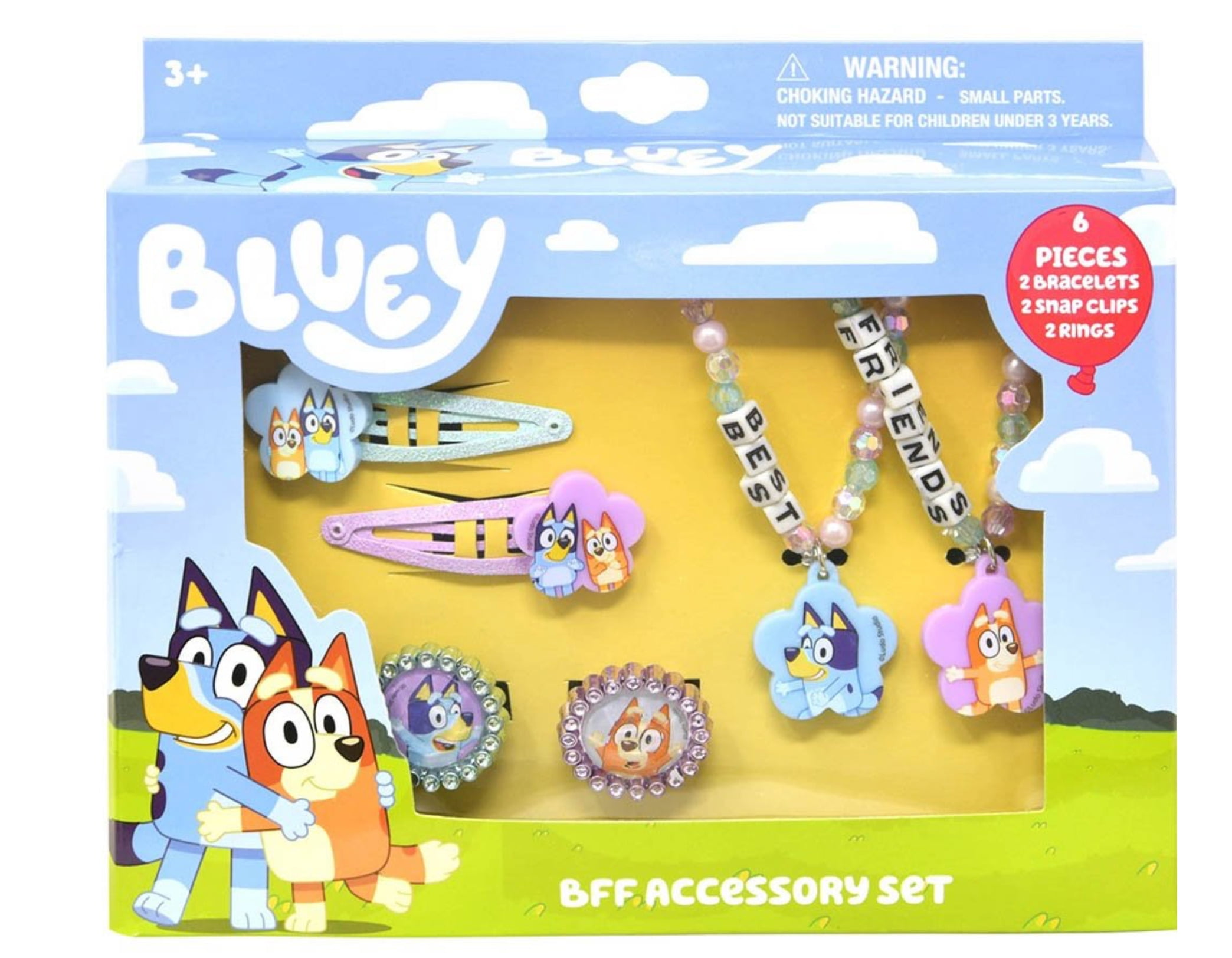 Bluey 6-Piece BFF Accessory Set for Kids, Colorful and Fun Craft