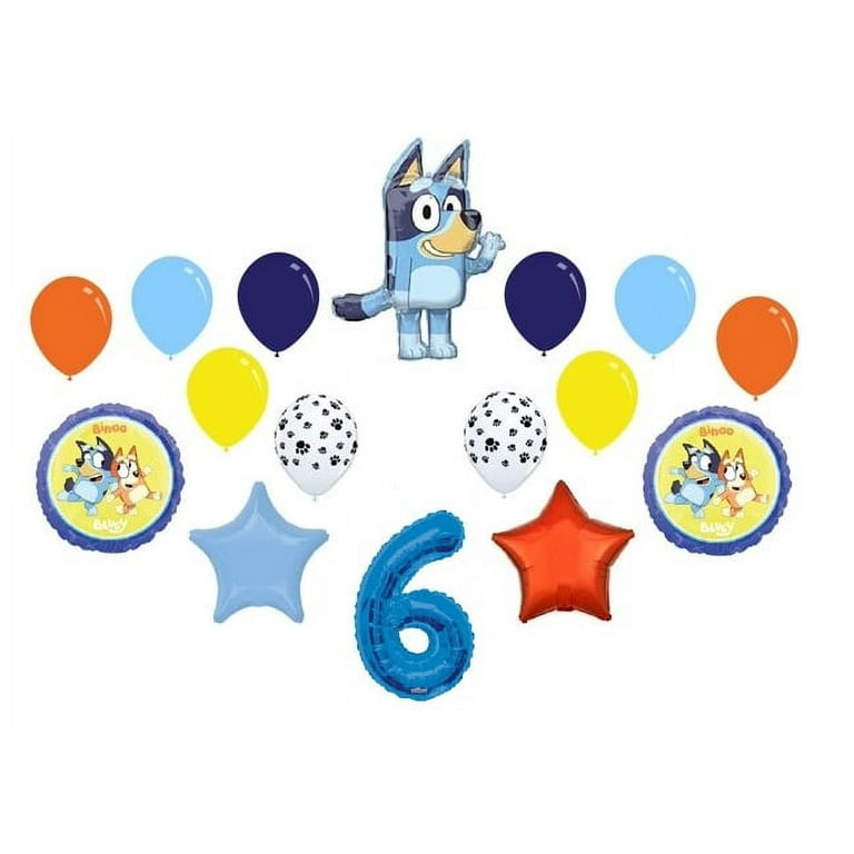 BLUEY & BINGO birthday party theme!!!! #bluey#bingo#party#decor#part# birthday#blueycake#blueyparty#happy#birthday#garland#birthdayballoons…