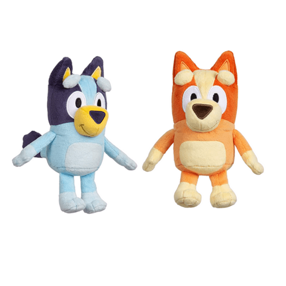 Bluey 8" and Bingo 7" Tall Plush Soft and Cuddly