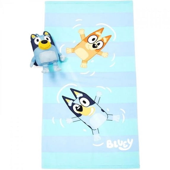 Bluey 871033 Bluey & Bingo Towel & Bath Buddy Set