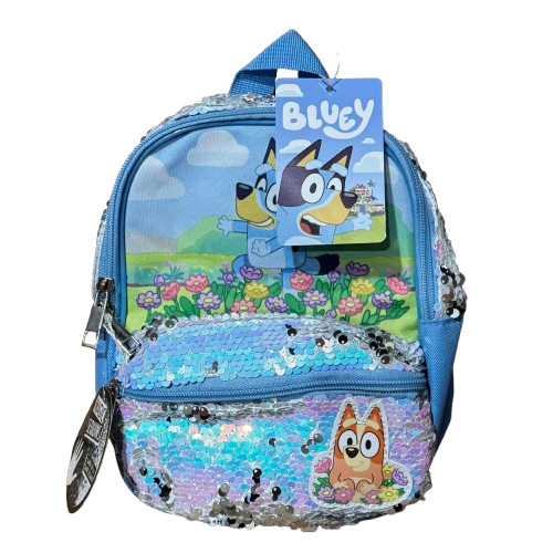 Bluey 9 Mini Backpack Purse Bluey, Bingo , Blue color