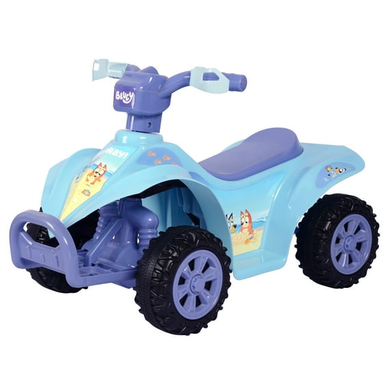 Bluey ATV Quad, 6V Battery Powered Ride-On for Kids Ages 1.5+, Blue