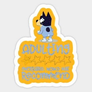 Funny Adulting Sticker - 'Straight Bullshit Would Not Recommend' Decal For Laptops, Cars & Water Bottles