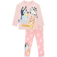 thumbnail image 1 of Bluey And Bingo Girls Top And Leggings Set Pink Sizes 2T To 8, 1 of 6