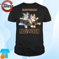 Bluey And Bingo Hawthorn Hawks Afl Tshirt