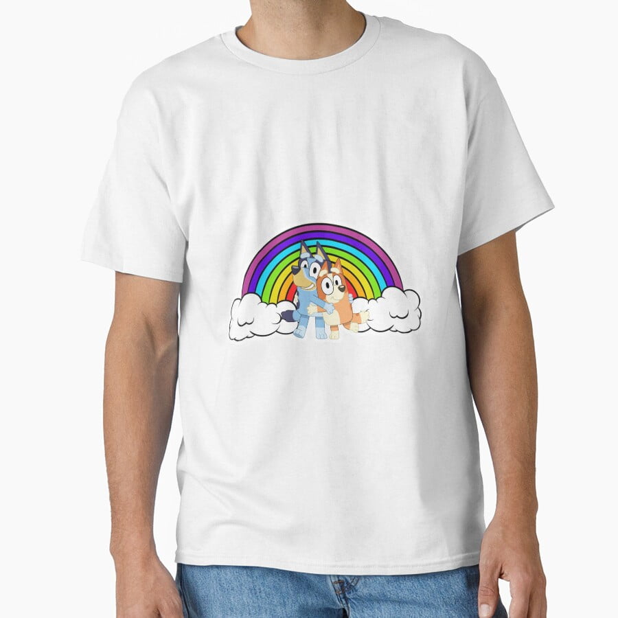 Bluey And Bingo Hug With Rainbow Classic T Shirt Walmart com Bluey And Bingo Hug With Rainbow Classic T Shirt Walmart com