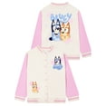 thumbnail image 1 of Bluey And Bingo Varsity Jacket Pink Sizes 2T-10, 1 of 5