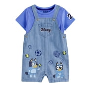Bluey Baby Boy 2 Piece Shortall Set, Sizes 0-24 Months