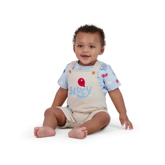 Bluey Baby Boy Shortall Set, Sizes 0/3 Months-24 Months