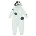 thumbnail image 1 of Bluey Baby Boy or Girl Cosplay Hooded Coverall Muffin Grey Blue, 1 of 6
