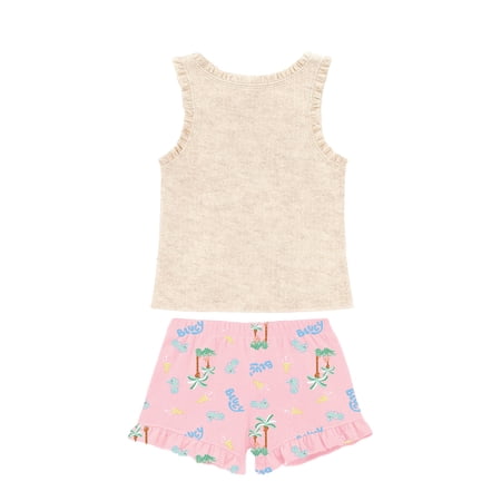 Bluey Baby Girl Short Set, Sizes 0-9 Months