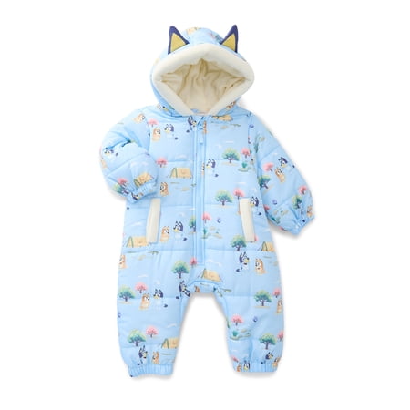 Bluey Character Baby Pram with Hood, Sizes 0/3M-12M