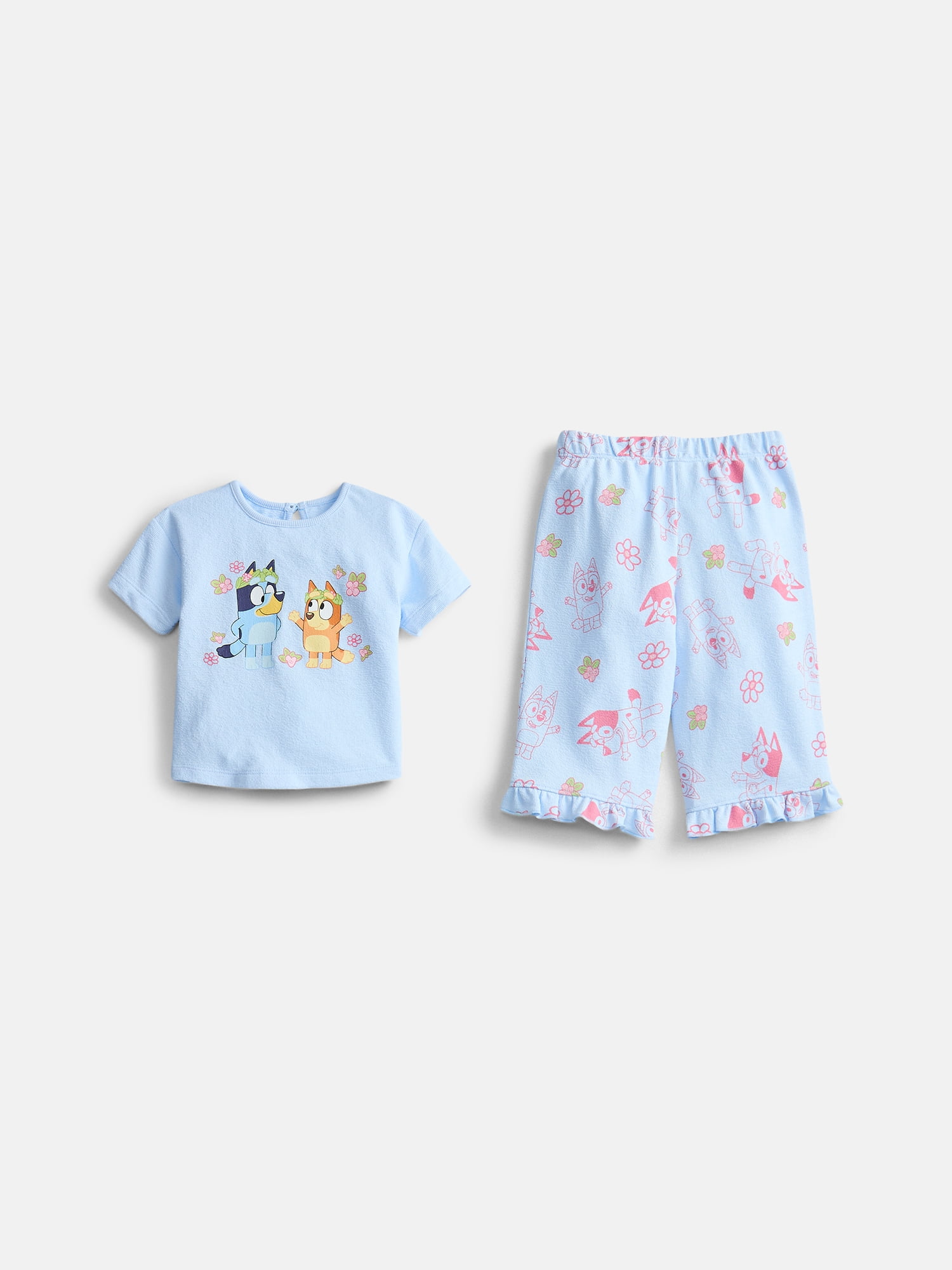 Bluey Baby Girls Graphic Tee and Pants Set, 2-Piece, Sizes 0M-24M
