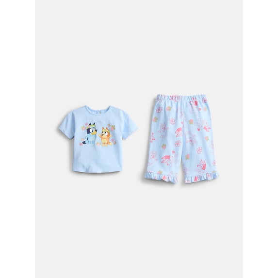 Bluey Baby Girls Graphic Tee and Pants Set, 2-Piece, Sizes 0M-24M