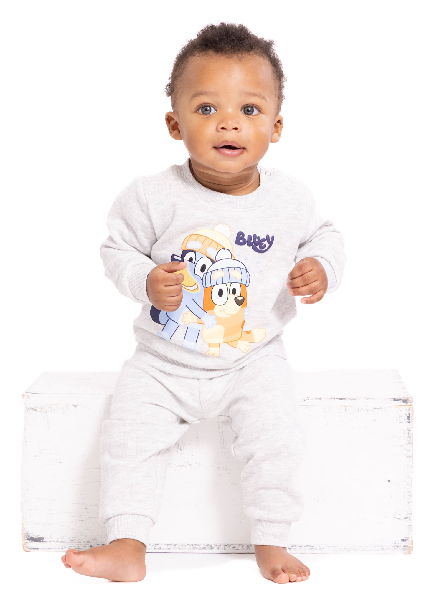 Bluey Baby Boys or Girls Crewneck Sweatshirt and Joggers Set, 2-Piece, Sizes 0/3M-24M