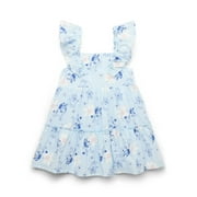 THE LITTLE MERMAID Bluey Baby and Toddler Girls Cotton Woven Dress, Sizes 12M-5T