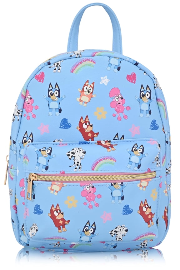 Bluey Backpack for Boys, Girls, Women, Men, Unisex  Cute PU Leather 10" Bluey Mini Backpack Purse Shoulder Purse  Bluey Bag and Bluey Accessories