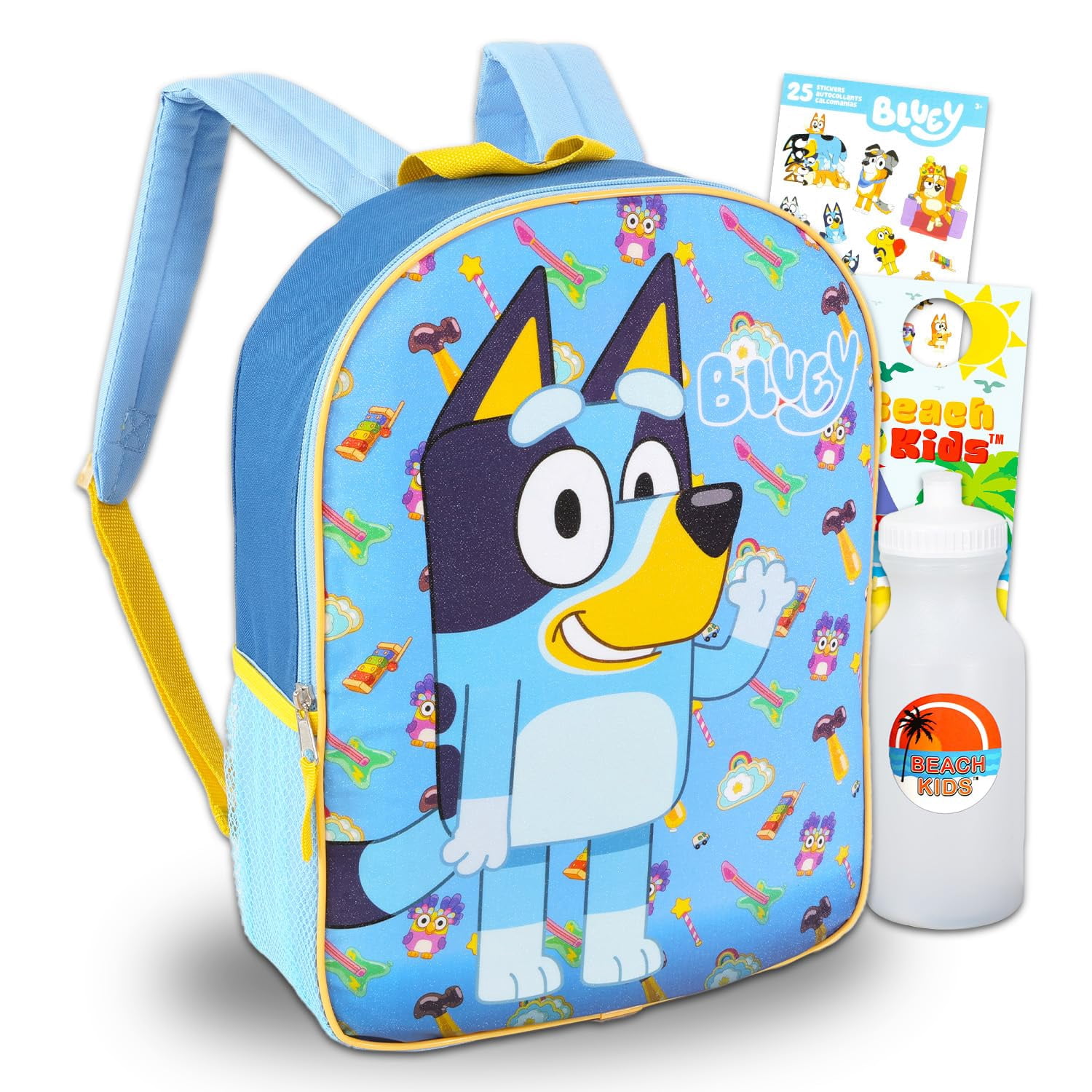 Bluey Backpack for Kids Bundle with 15” Bluey School Backpack Plus