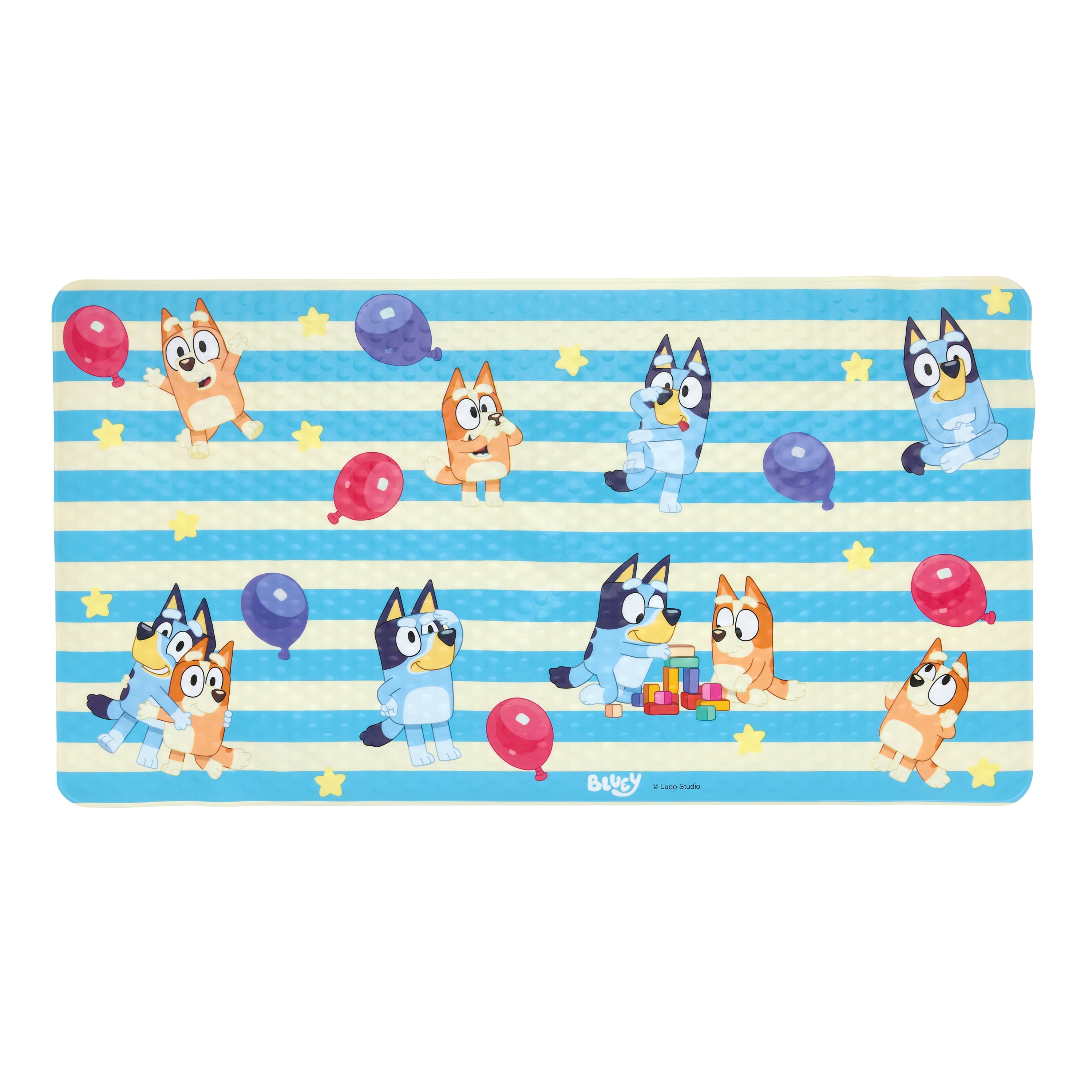 Bluey Skid-Resistant Vinyl Bath Mat - 15.2"x28.4", Blue