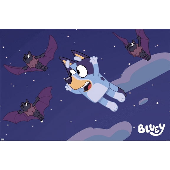 Bluey - Bats Wall Poster, 14.725" x 22.375"
