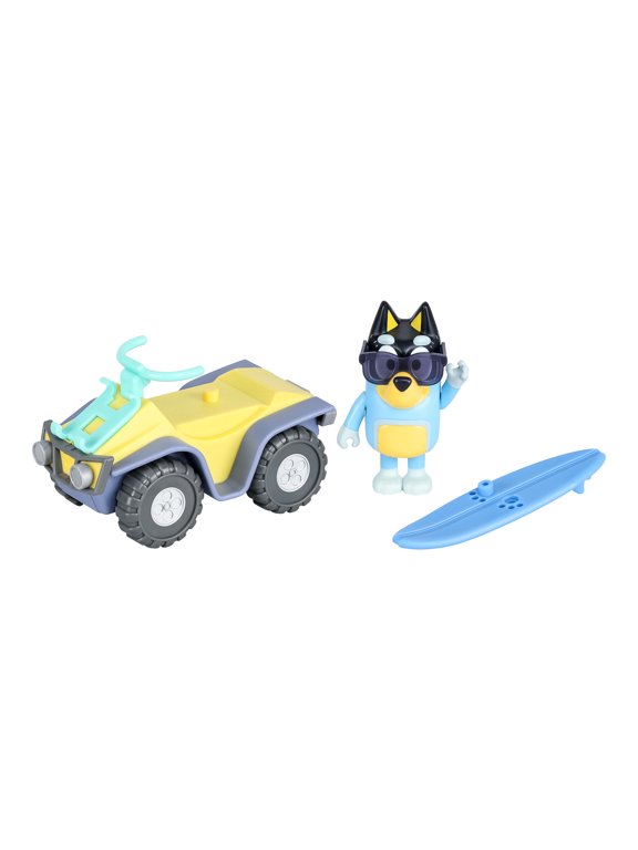 Beach Quad with Bandit with 2.5-3 inch Figure and Surfboard Vehicle and Figure Pack, Ages 3+