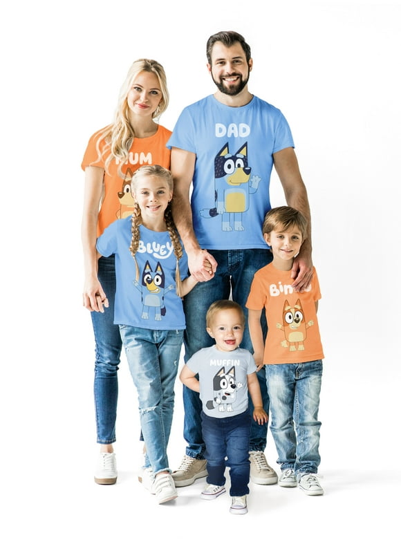 Bluey Big Boys Matching Family T-Shirt Toddler to Big Kid