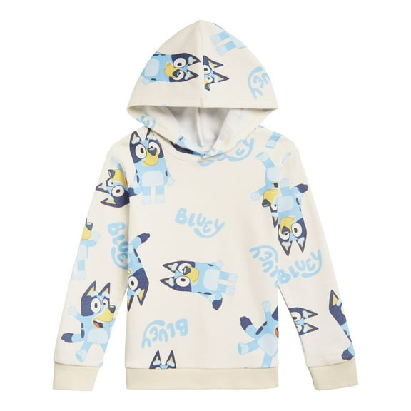 Bluey Big Girls Fleece Hoodie Toddler to Big Kid