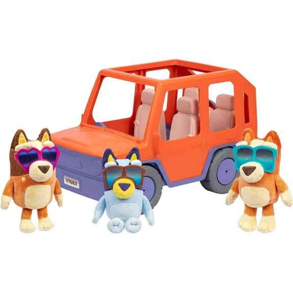 Bluey Big Heeler 4WD & Family Vehicle & Plush Set