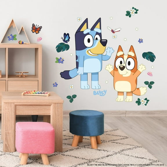 Bluey & Bingo Character Blue Wall Decals