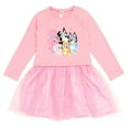 thumbnail image 1 of Bluey Bingo Coco French Terry Tulle Dress Toddler to Big Kid, 1 of 5