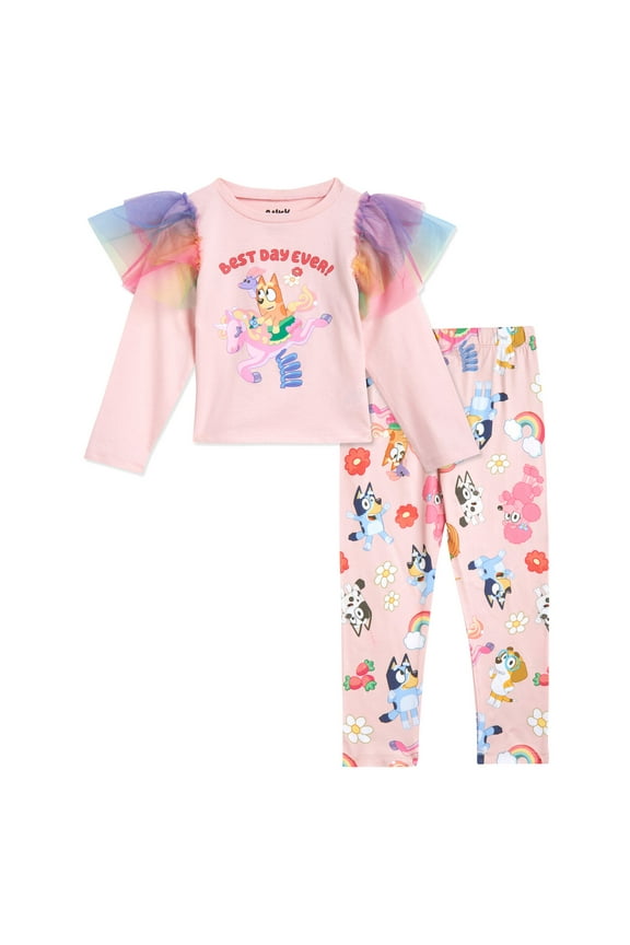 Bingo Coco T-Shirt and Leggings Outfit Set Toddler to Big Kid