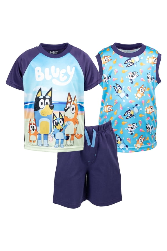 Bingo Dad Toddler Boys T-Shirt Tank Top and French Terry Shorts 3 Piece Outfit Set Toddler to Big Kid